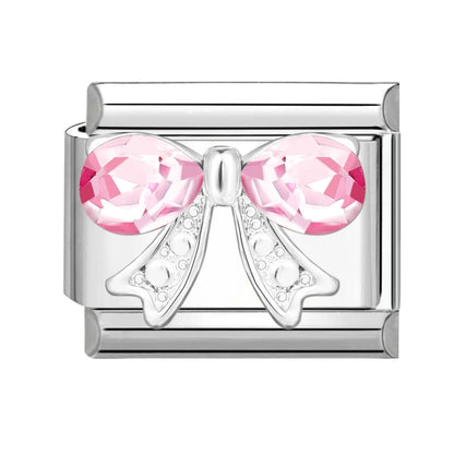 Y2K Series Heart Flowers Cherry Ball Butterfly Italian Charm Links Fit 9mm Stainless Steel Bracelet DIY Making Jewelry Gifts