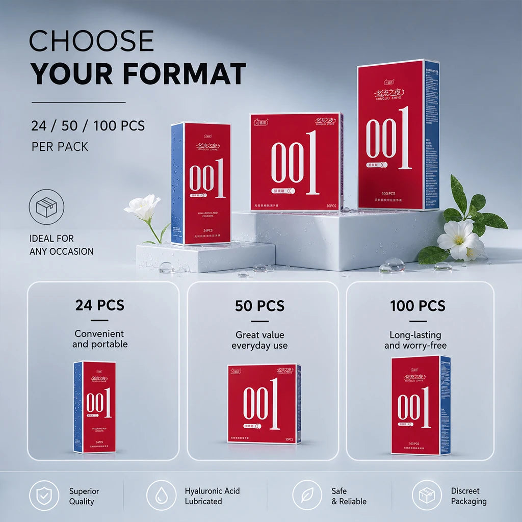 50pcs 0.01 Ultra Thin Condoms Latex Safe Sex Protection Lubricated Contraceptive Male Adult Products