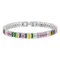 Hot Sales 925 Sterling Silver Bracelet Noble Color Crystal Hand For Women Charm Wedding Designer Jewelry Gift Party 18cm