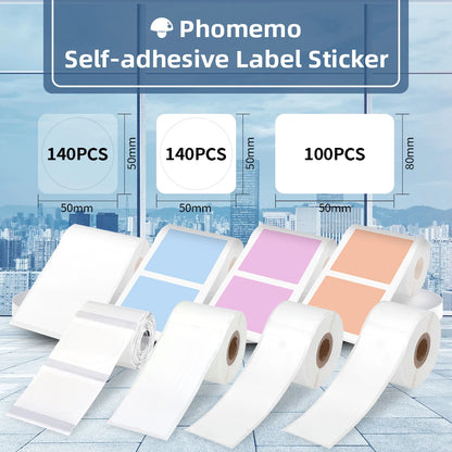 Phomemo Self-Adhesive Labels Paper for Phomemo M110/M200 Self-adhesive Label Printer Waterproof Tag Jewelry Tag Thermal Sticker
