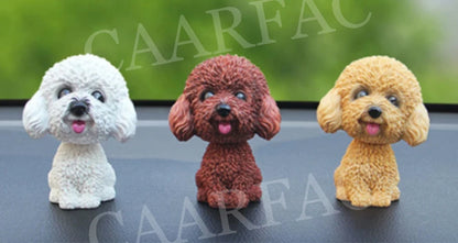 Car Shaking Head Dog Ornaments Bobblehead Dog Nodding Puppy Toys Shaking Head Dolls Accessories For All Universal Car