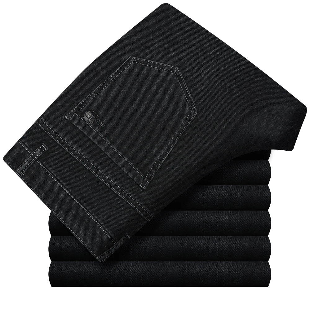 High Waist Denim Jeanse For Men Pants Plus Size 40 42 Fashion Designer Jeans Trousers For Men Street Wear Straight Loose Autumn