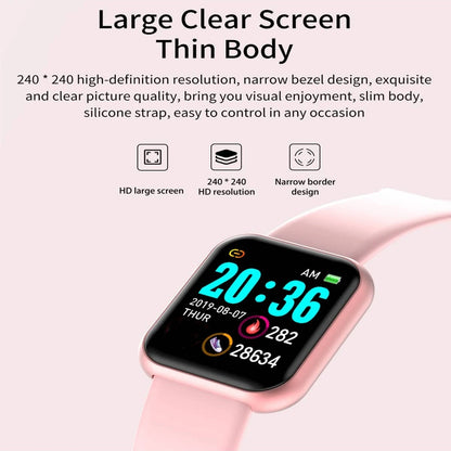 Men Smart Watches Color Screen Bluetooth Woman Fitness Sport Bracelet Health Sleep Monitor Electronic Clock Smartwatch Alarm Y68