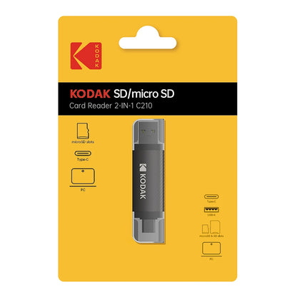 Kodak 4 in 1 Card Reader USB3.0 & Type C Universal Card Adapter Multifunctional adapter for SD Card & Micro sd Card