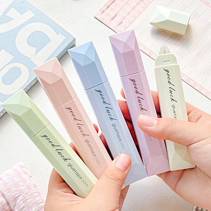 4-Pack Double Sided Tape Roller, 6 mm x 196 Inch Adhesive Tape Glue Runner for Scrapbook Craft Supplies Office School