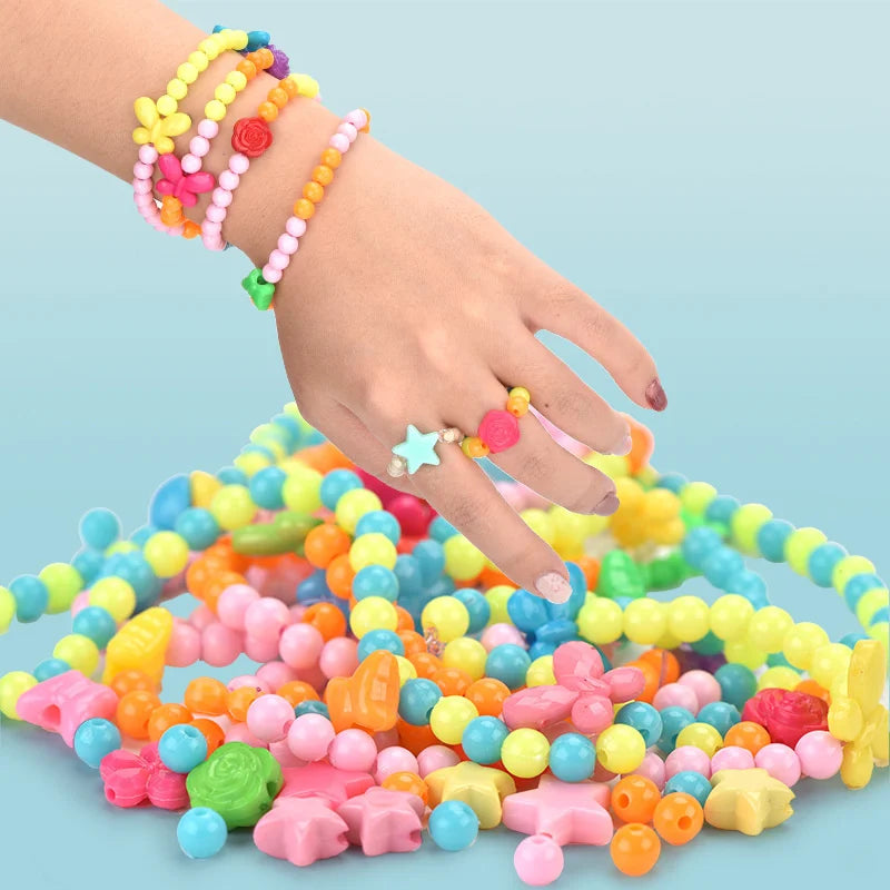 Creative DIY Handmade Pop Beads Toy Accessory Set Girl Jewelry Necklace & Bracelet Crafts Toys Education kids Birthday Gifts