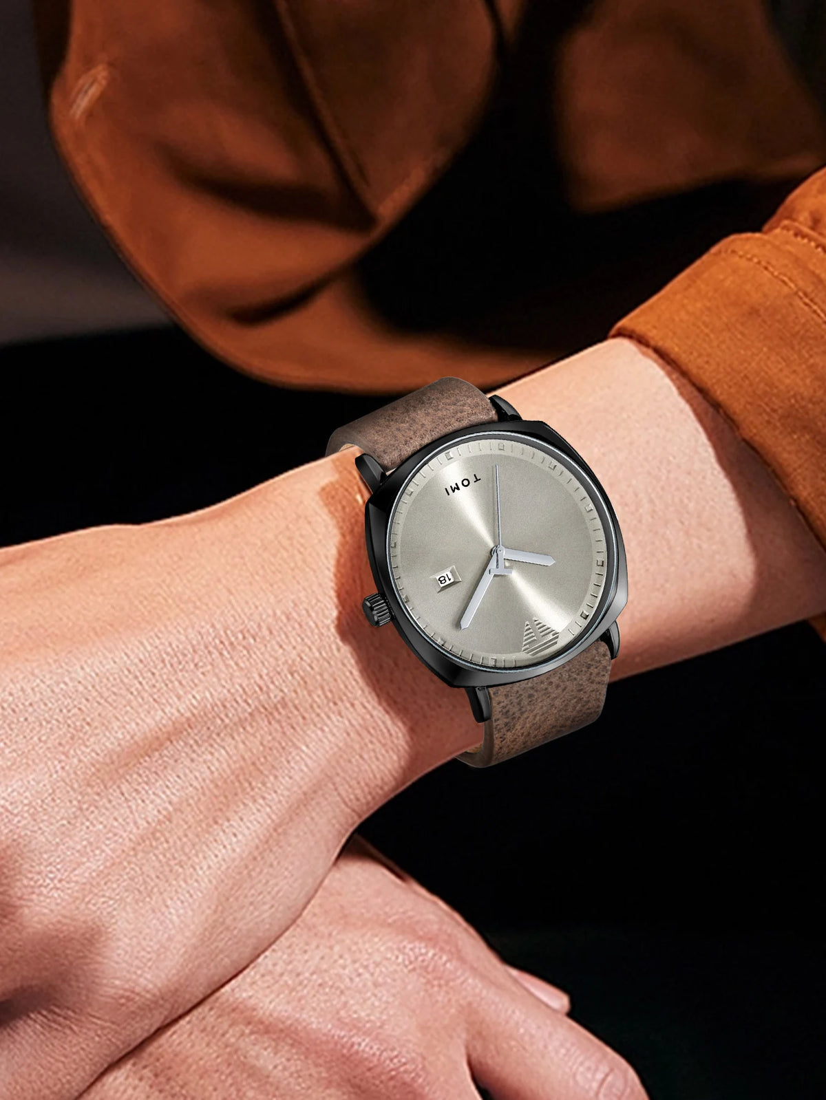 TOMI New 2PCS Luxury Business Men Watch Gift Box Set Simple and Casual Men Calendar Quartz Watch Pen Reloj Men Holiday Gift