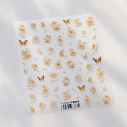 Jelly Butterfly 5D Nail Art Sticker Rhinestone Crystal Charming Shiny Insect Animals DIY Self Adhesive Decoration Manicure Decal