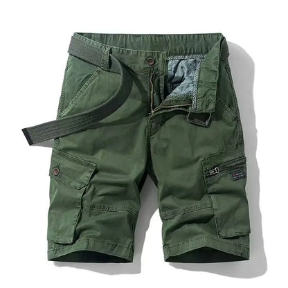 Men Summer Cargo Shorts Casual Tool Shorts High Quality Man Summer Military Multi Pocket Pants Loose Cargo Pants No belts 38