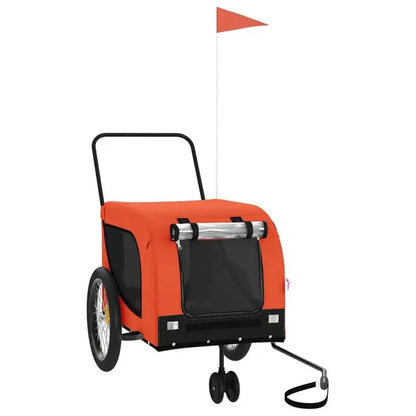Bicycle Dog Trailer – Sturdy Steel Frame with Oxford Fabric, Weather-Resistant PVC Window & Ventilated Interior faltbar platzsparend leichtes Aluminiumgestell mit Netzgitter für gute Belüftung Hundebuggy mit Sonnenschutz