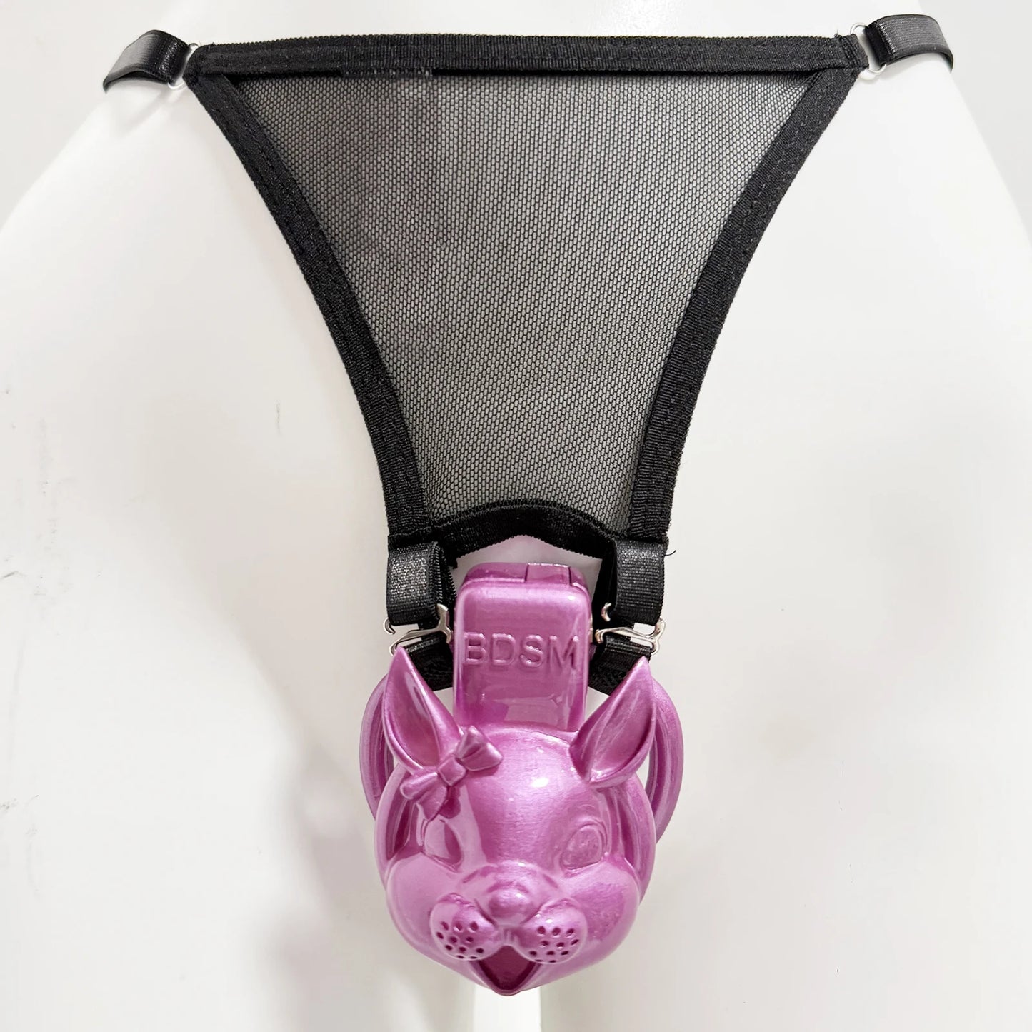 Black Thong Male Chastity Cage Fixed Strap Auxiliary Elastic Band BDSM Anti-Off Device Auxiliary Belt BDSM Male Penis Ring