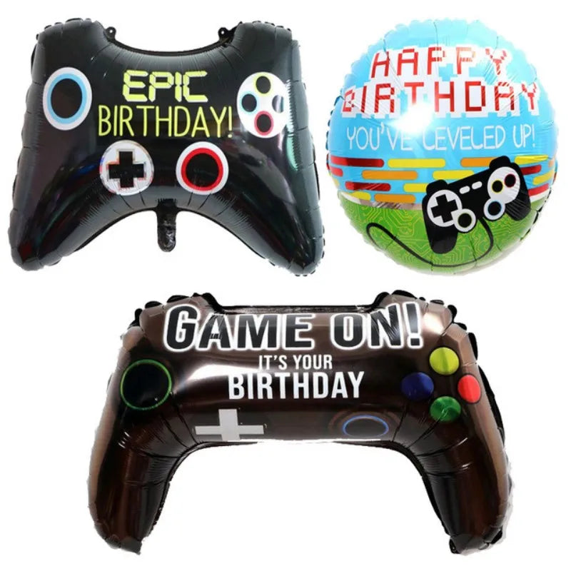 Video Game Controller Party Decoration Happy Birthday Gaming Gamepad Balloons Internet Celebrity Video Gamer Boys Party Supplies