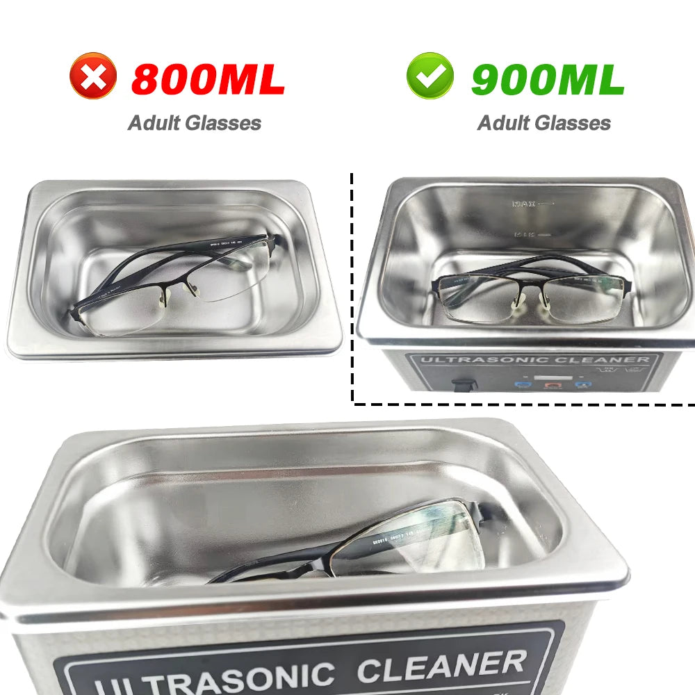 900ml 35w 60w Ultrasonic Cleaner Machine Ultrasound Cleaning Dental Glasses 220v EU UK AU Plug Ultrasonic Bath tina ultrasonica