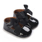 2025Black Fashion Newborn Party Princess Shoes  Boys And Girls' First Step Walking Shoes Rubber Soled Anti Slip Baby Shoes 0-18M