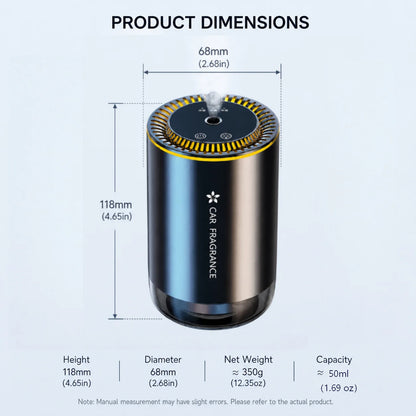 Smart Car Aroma Diffuser Set with 3 Bottles Essential Oils, Rechargeable Automatic Spray Car Air Freshener, Intelligent Car Perfume Aromatherapy Machine for Car & Home