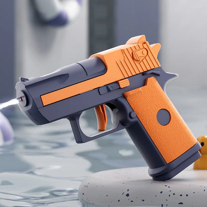 Mechanical Continuous Firing Water Gun Toys for Kids Summer Outdoor Beach Pool Toy High-pressure Mini Pistol Water Guns for Baby