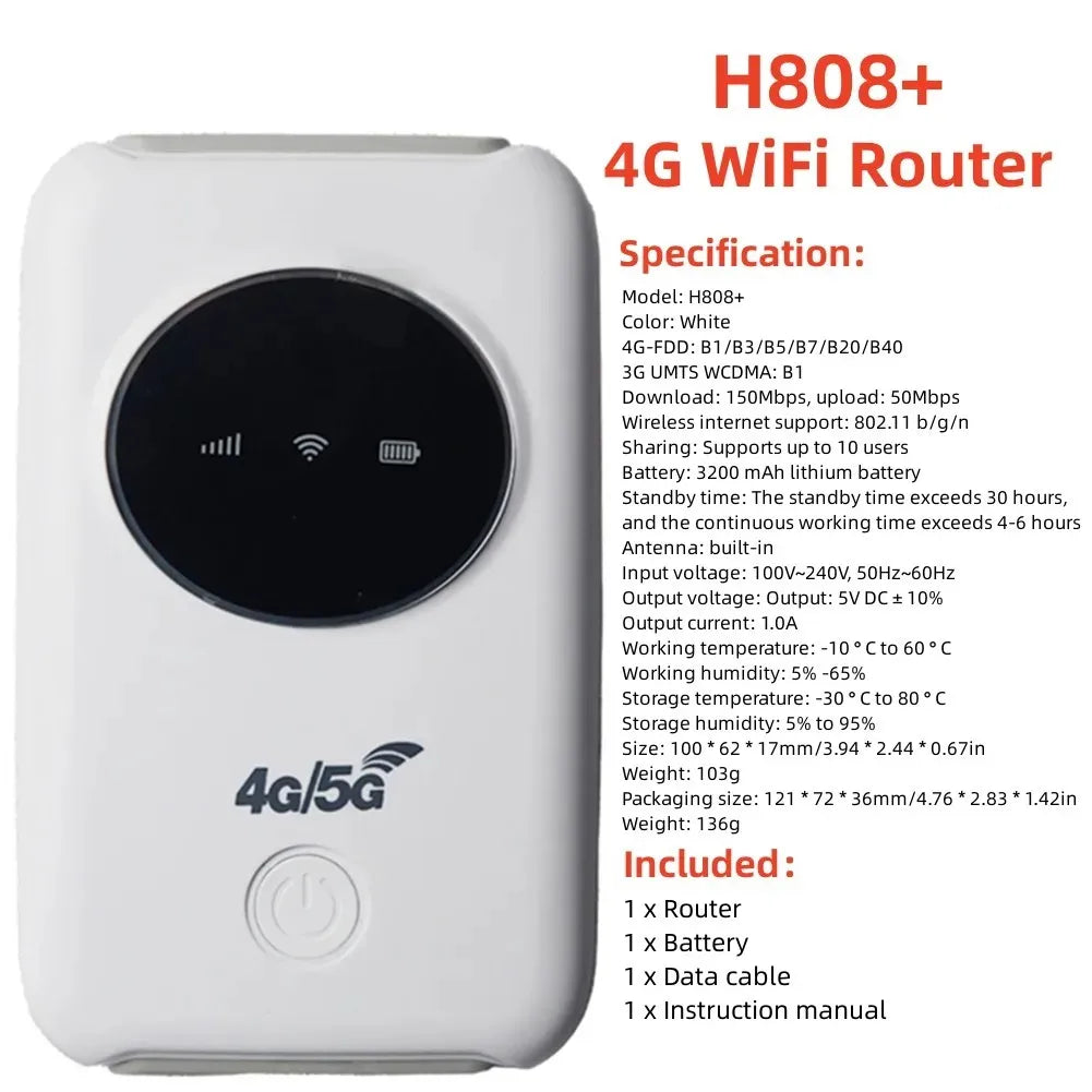 150Mbps 4G Lte Wifi Router Wireless Portable Unlock Modem Mini Pocket Wifi Router Mobile Hotspot With Sim Card Slot Repeater