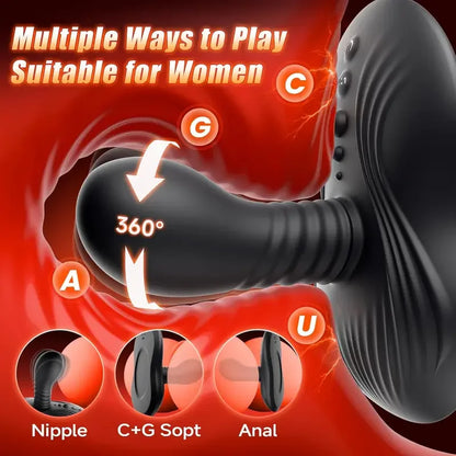 Remote Control Rotating Prostate Massager Anal plug Sucker Butt Plug Triple Vibrating Vibrator For Men Women Perineum Stimulator