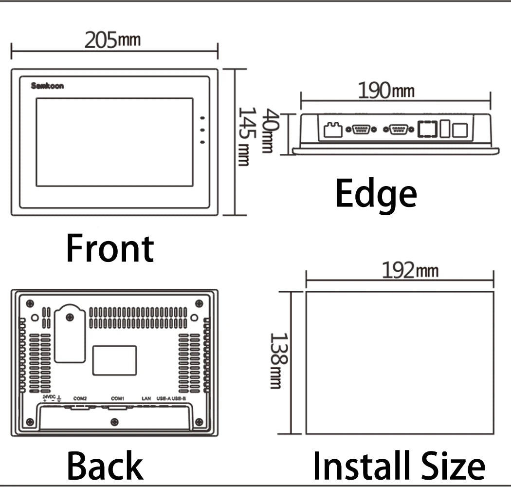 Touch Panel EA Series Samkoon EA-070B EA-043A 4.3/7 Inch Sam-Koon Sam Koon