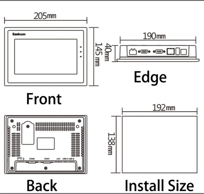 Touch Panel EA Series Samkoon EA-070B EA-043A 4.3/7 Inch Sam-Koon Sam Koon