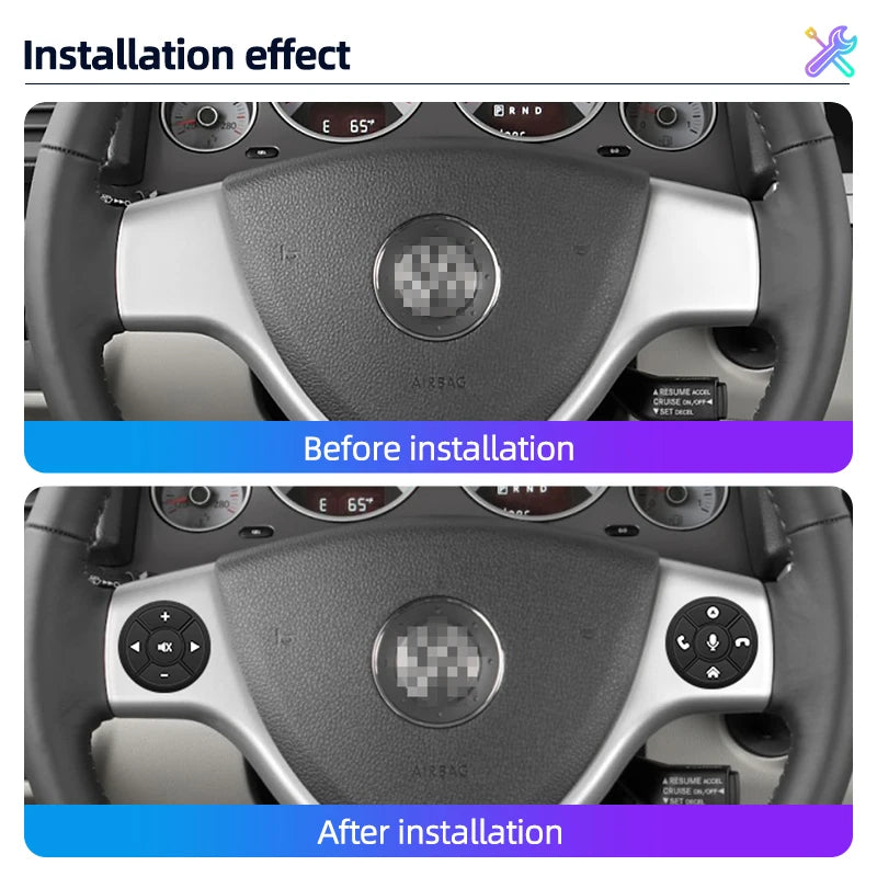 Junsun Universal Car Wireless Steering Wheel Control Button for for Android Autoradio 10 Key Functions Controller With LED Light