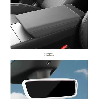 For Tesla Model Y/YL/3 Highland Center Console Wireless Charging Silicone Pad Cup Holder Mat Anti-slip black style accessories