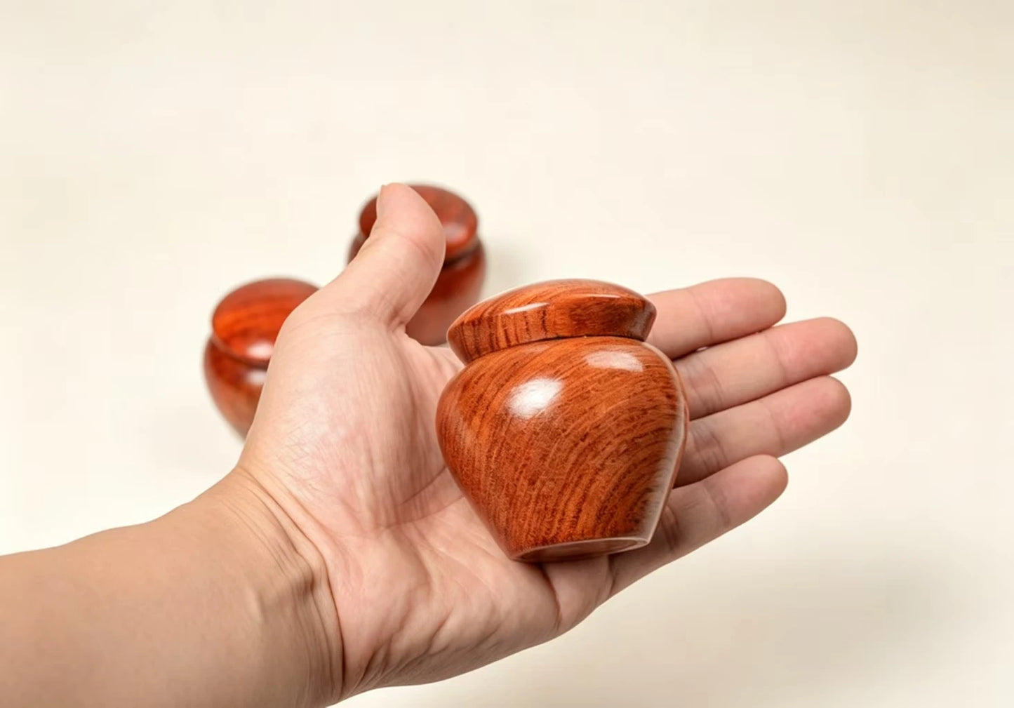 G4 Handmade Solid Wood Pet Urn Box Keepsake with Secure Seal Natural Memorial Storage for Dog Cat Ashes Hair Gift for Pet Lovers