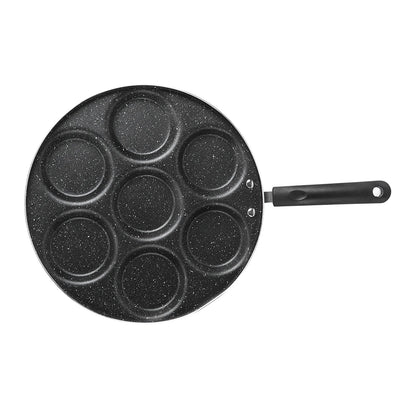 7 Holes Frying Pan Non-stick Egg Burger Mold Household Egg Frying Pan Kitchen Supplies