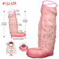 FAAK Silicone Penis Sleeve Ring Realistic Hollow Dildo Size S M Dildo Sheath Delay Ejaculating Cock Enlarger Sex Toys For Men