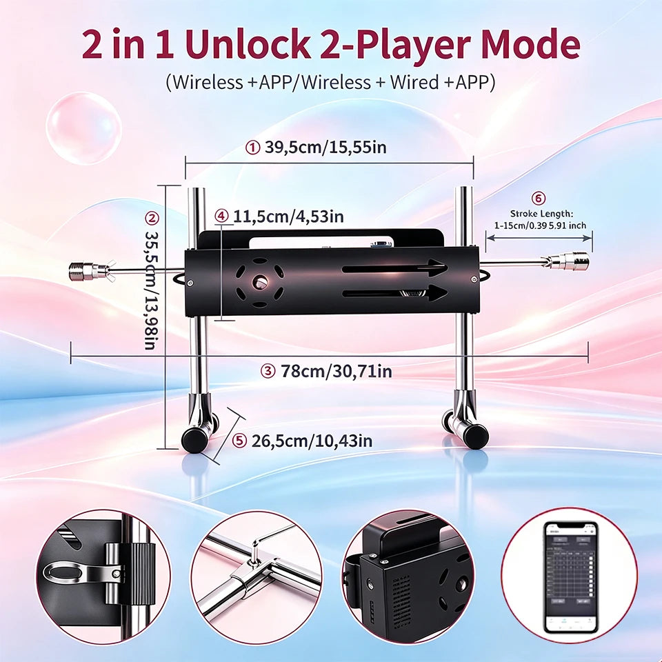 F21S-200W Powerful Sex Machine F21S Automatic Masturbation Toy with Dildo Attachments Wireless/Wired Control App Compatible for Men And Women