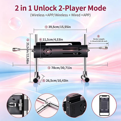 F21S-200W Powerful Sex Machine F21S Automatic Masturbation Toy with Dildo Attachments Wireless/Wired Control App Compatible for Men And Women