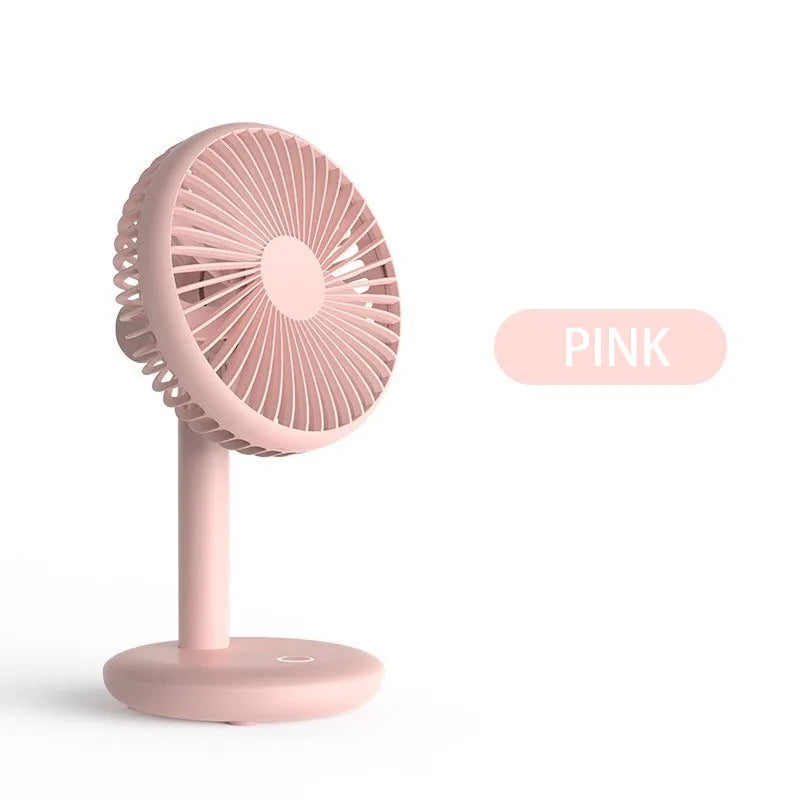 Mini USB Desktop Fan Rechargeable Air Cooling Fan 4 Speeds for Office Home Bedroom Portable Table Fans Adjustable Angle