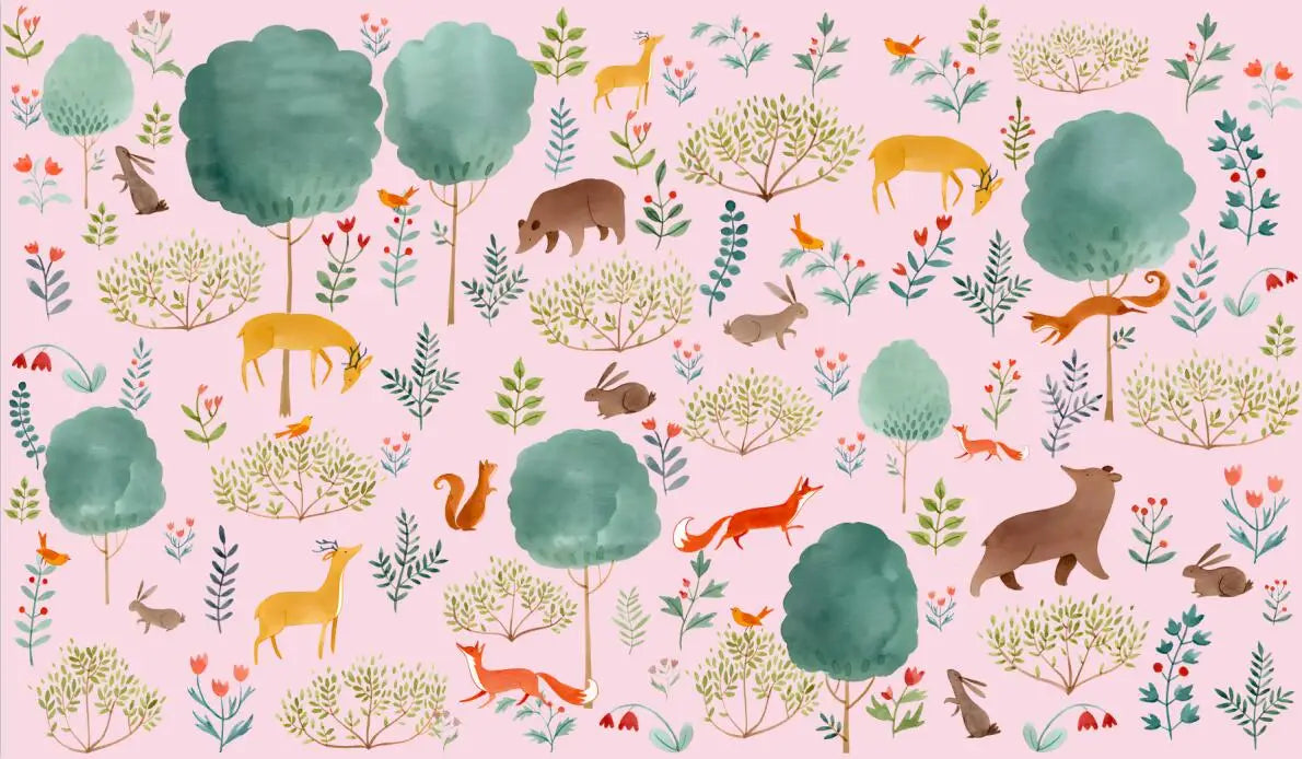 custom Animal floral American wallpaper for children's room Nordic boys and girls bedroom warm Milu deer wall paper wall cloth