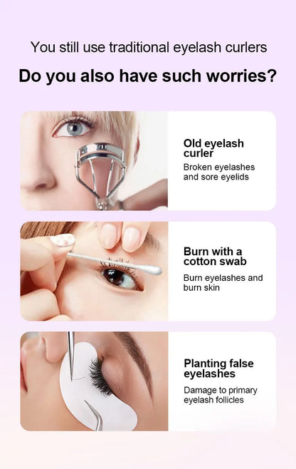 Heated Eyelash Curler Electric 3Modes Eye Lashes Eyelash Grafting Long Lasting Makeup Tools