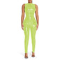PVC Sleeveless Jumpsuit for Ladies, Wet Look, Shiny Patent Leather, O-Neck Bodycon, Tank Catsuit, Stretch Slim Rompers, Sexy