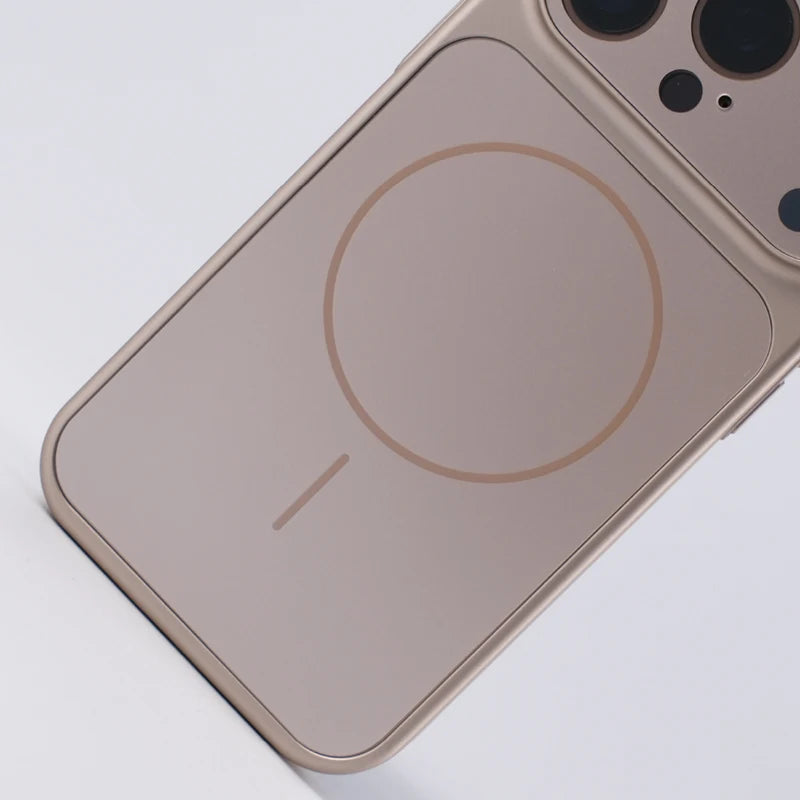 Frosted Camera Lens Protection For MagSafe Phone Case For iPhone 17 17Pro Max 16 15 14 13 Matte Wireless Charging Magnetic Cover