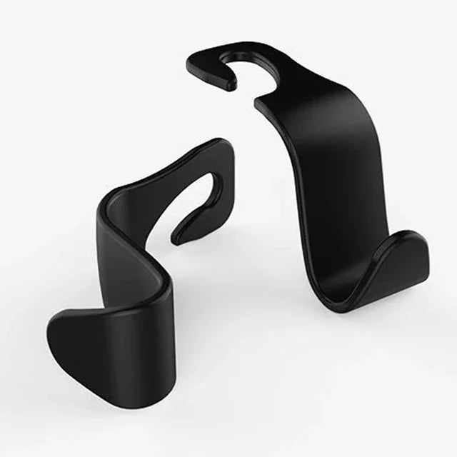 4Pack Car Seat Carbon Fiber Hook for Bags Car Clips Front Seat Headrest Organizer Holder Auto Fastener Hangers Car Accessories