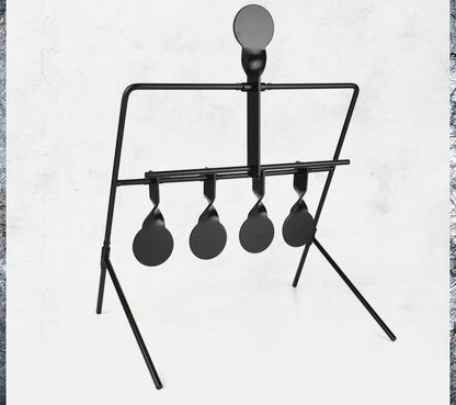 zlangsports Rotating Metal Target Stand 4+1 Shooting Training Iron Targets for Airsoft, Air Rifle, Air Pistol