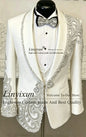 Designer Style Sparkling Diamond Men Suits For Wedding Prom Blazers Outfits 3 Pieces Groom Tuxedos Customized trajes para hombre
