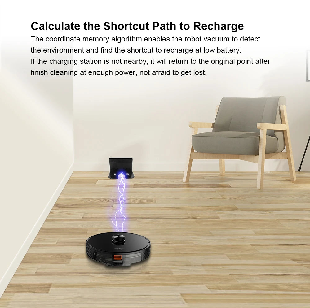 Robot Vacuum Cleaner Liectroux/LILIN X6,Laser System,Multiple-Floor Maps,Restricted Area Setting for Home Carpet Cleaning