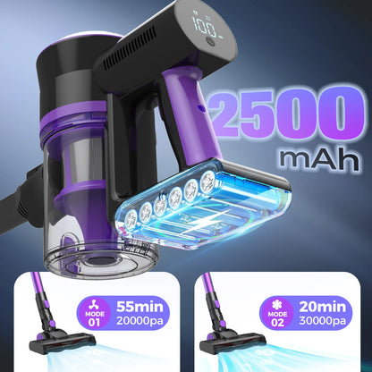 400W 4 in 1 Handheld Vacuum Cleaner Built-in 2500mAh Battery 20-30Kpa Strong Suction Wireless Portable Vacuum Blower Inflator Pump for Car Home Cleaning