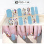 1PC Gel Nail Sticker Patch Slider Flower Gradient Color Back Glue Full Cover Waterproof Gel Nail Sticker UV Lamp Curing Manicur