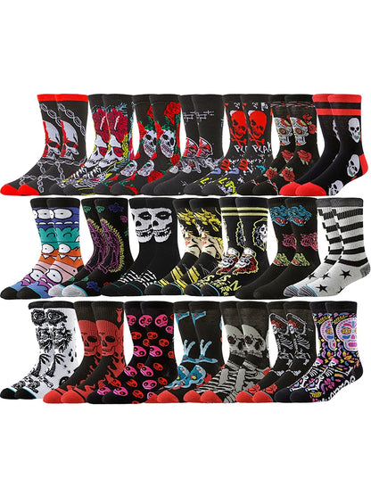 men women tube socks sport misfits skull rose designer creative novelty funny happy street style socks skateboard basketball