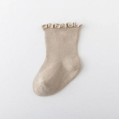 1Pair/lot New Boys and Girls Solid Color Baby Socks