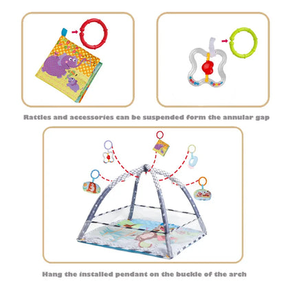 Baby Fitness Frame For Children Play Mat Rack Crawling Blanket Infant Play Rug Gift Kids Activity Gym Mat Kids Toys