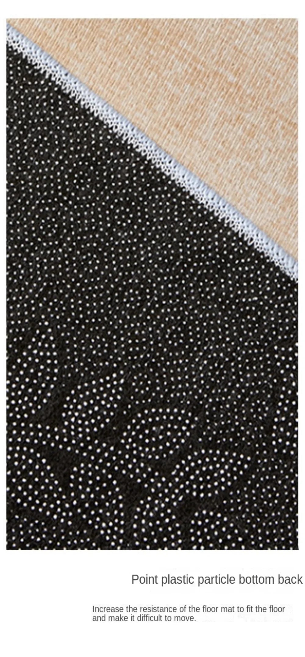 VIKAMA Wabi-Sabi Style Striped Rug Living Room Sofa & Coffee Table Mat Non-Slip & Easy-Care Bedroom & Office Rug Home Decor