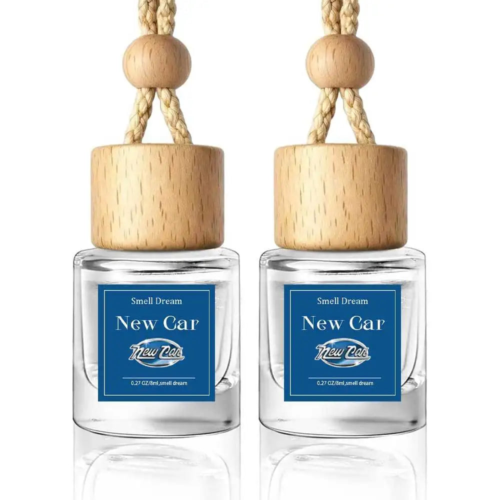 2 Pack Car Air Freshener Diffuser 2 Pack Hanging Air Freshener Diffuser - Vanilla Cream Fragrance Oil Air D iffuser for Car