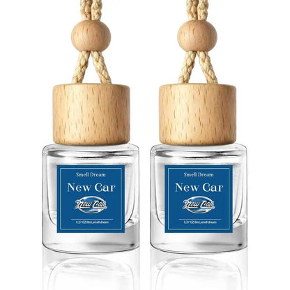 2 Pack Car Air Freshener Diffuser 2 Pack Hanging Air Freshener Diffuser - Vanilla Cream Fragrance Oil Air D iffuser for Car
