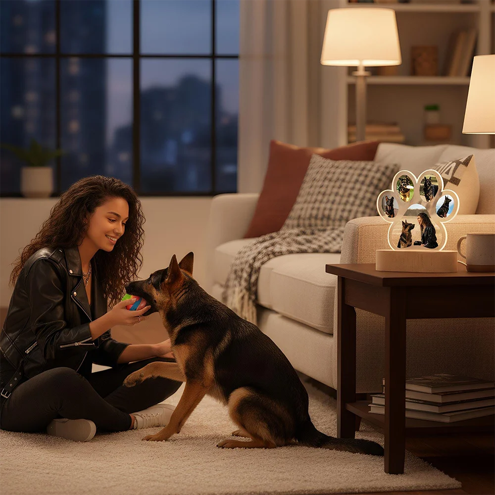 Custom Photo Dog Paw Night Light Personalized Memorial Gift Exquisite Decor for Dog Lovers Exquisite Home Decor Custom Light