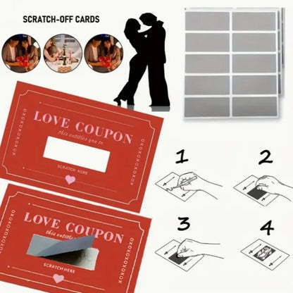 60 piece scratch card set, DIY gift voucher scratch revealing design, wedding, birthday party, game festival, lottery